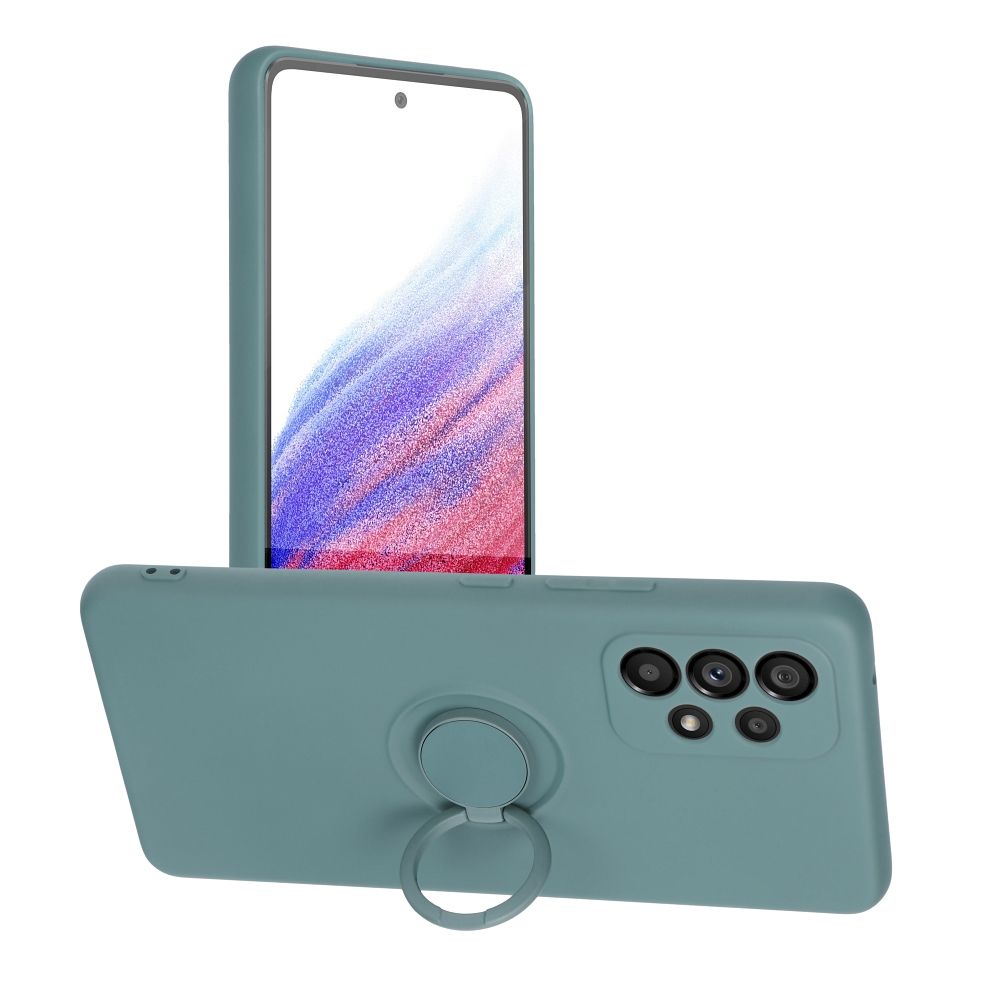 Husa Protectie cu Inel din Silicon Soft Samsung S23 Plus -Verde - 3 | YEO
